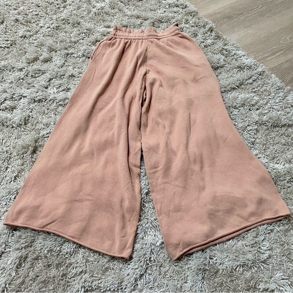 Lunya Wide Leg silk blend lounge pants good in bed Sweatpants tan XS - Picture 5 of 5